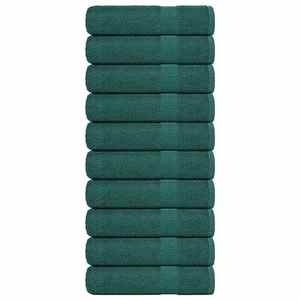 vidaXL Prosoape de baie 10 buc Verde 100x150 cm 360 g/m² 100% bumbac imagine