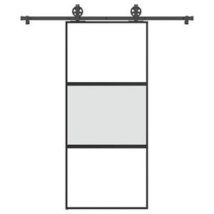 vidaXL Ușă glisantă cu set de feronerie sticlă temperată și aluminiu imagine