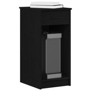 vidaXL Suport turn pentru computer cu sertar negru 35x45x77 cm imagine