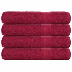 vidaXL Prosoape saună 4 buc Bordeaux 80x200 cm 360 g/m² 100% bumbac imagine