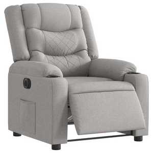 vidaXL Scaun reclinabil electric Cloud Grey Fabric imagine