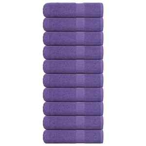 vidaXL Prosoape de mână 10 buc Violet 50x100 cm 360 g/m² 100% bumbac imagine