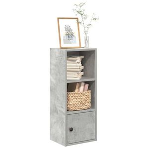 vidaXL Bibliotecă, gri beton, 31x24x77 cm, lemn prelucrat imagine