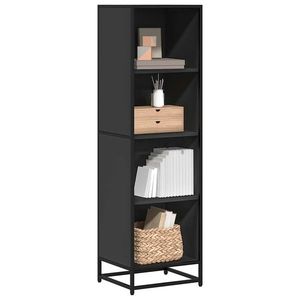 vidaXL Bibliotecă, negru, 40x35x139 cm, lemn prelucrat imagine