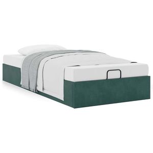 vidaXL Cadru de pat otoman fără saltea verde închis 80x200 cm catifea imagine