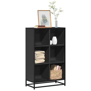 vidaXL Bibliotecă, negru, 65, 5x33x107, 5 cm, lemn prelucrat imagine