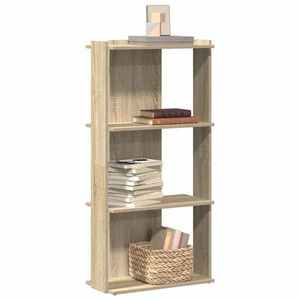 vidaXL Bibliotecă 3 niveluri stejar sonoma 60x30x120 cm lemn prelucrat imagine