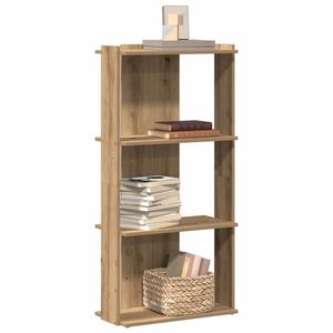 vidaXL Bibliotecă 3 etaje stejar artizanal 60x30x120 cm lemn prelucrat imagine