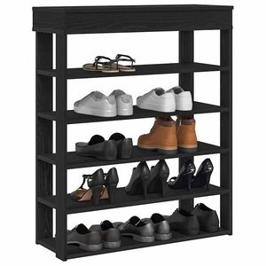 vidaXL Suport pantofi, negru, 80x30x98 cm, lemn prelucrat imagine