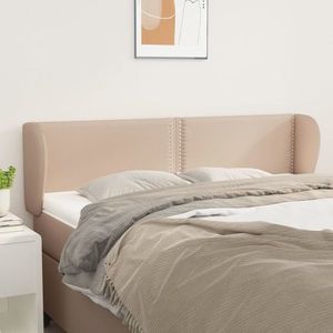 vidaXL Tăblie pat cu aripioare cappuccino 147x23x78/88cm piele eco imagine