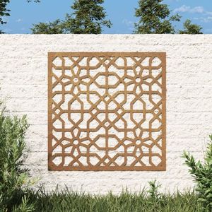 vidaXL Decor perete de grădină 55x55 cm, design maur, oțel Corten imagine