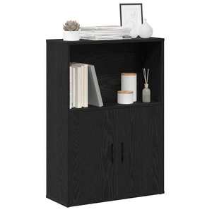 vidaXL Bibliotecă Stejar negru 60x24x85 cm Lemn prelucrat imagine