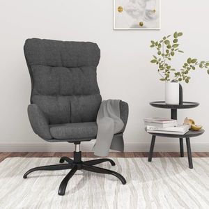 vidaXL Scaun de relaxare, gri închis, material textil imagine