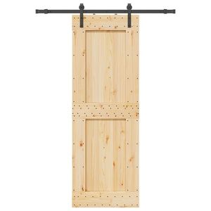 vidaXL Ușă glisantă cu set de feronerie 80x210 cm, lemn masiv de pin imagine