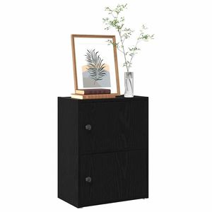 vidaXL Bibliotecă Stejar negru 40x24x52 cm Lemn prelucrat imagine