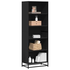 vidaXL Bibliotecă, negru, 60x35x170, 5 cm, lemn prelucrat imagine