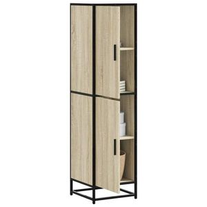 vidaXL Dulapuru Stejar Sonoma 35, 5x35x139 cm lemn și metal prelucrat imagine