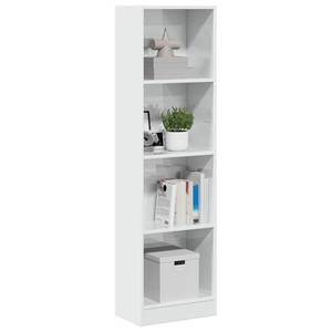 vidaXL Bibliotecă, alb extralucios, 40x24x143 cm, lemn prelucrat imagine