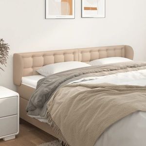 vidaXL Tăblie pat cu aripioare cappuccino 183x23x78/88 cm piele eco imagine