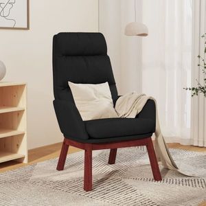 vidaXL Scaun de relaxare, negru, material textil imagine