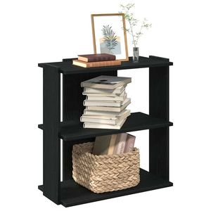 vidaXL Bibliotecă cu 3 niveluri, negru, 60x30x60 cm, lemn prelucrat imagine