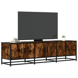 vidaXL Dulap TV stejar fumuriu, 150x35x41 cm lemn prelucrat și metal imagine