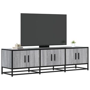 vidaXL Dulap TV, gri sonoma, 150x35x41 cm, lemn prelucrat și metal imagine