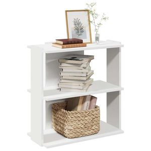 vidaXL Bibliotecă cu 3 niveluri, alb 60x30x60 cm lemn prelucrat imagine