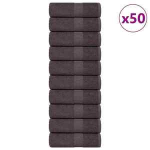 vidaXL Lavete 50 buc Antracit 15x21 cm 360 g/m² 100% bumbac imagine