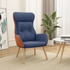 vidaXL Scaun de relaxare, albastru, textil și PVC imagine