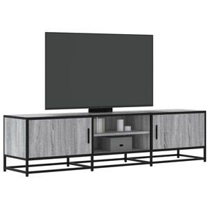 vidaXL Dulap TV gri sonoma, 160x35x41 cm lemn prelucrat și metal imagine