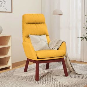 vidaXL Scaun de relaxare, galben muștar, material textil imagine