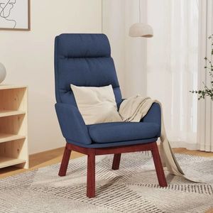 vidaXL Scaun de relaxare, albastru, material textil imagine