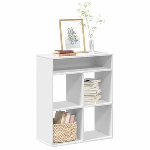 vidaXL Bibliotecă, alb, 66x31x80 cm, lemn prelucrat imagine