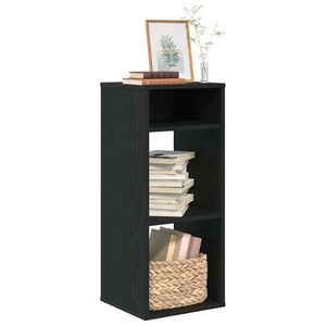 vidaXL Bibliotecă, negru, 34x31x80 cm, lemn prelucrat imagine