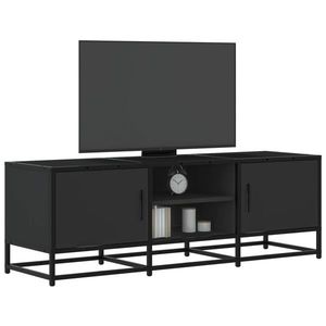 vidaXL Dulap TV, negru, 120x35x41 cm, lemn prelucrat și metal imagine