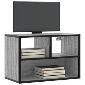 vidaXL Dulap TV, gri sonoma, 60x31x39, 5 cm, lemn prelucrat și metal imagine