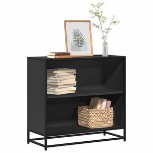 vidaXL Bibliotecă, negru, 80x35x76 cm, lemn prelucrat imagine