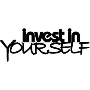 Decoratiune de perete, Invest In Yourself, Tanelorn, 75x28 cm, metal imagine