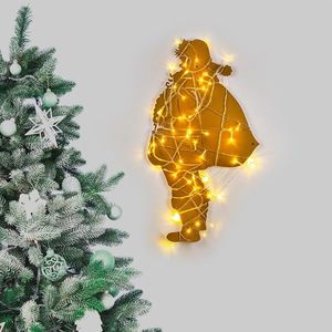 Decoratiune de luminoasa XMASGOLD-005, Tanelorn, 37x68 cm, metal, auriu imagine