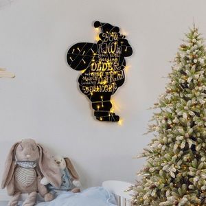 Decoratiune de luminoasa XMASBLACK-009, Tanelorn, 40x69 cm, metal, negru imagine