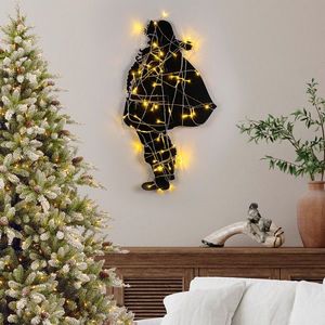 Decoratiune de luminoasa XMASBLACK-005, Tanelorn, 37x68 cm, metal, negru imagine