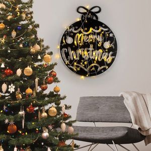 Decoratiune de luminoasa XMASBLACK-007, Tanelorn, 51x56 cm, metal, negru imagine