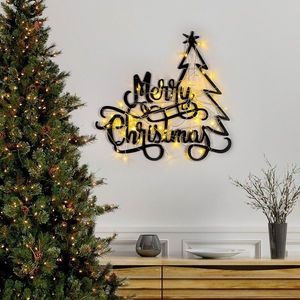 Decoratiune de luminoasa XMASBLACK-008, Tanelorn, 62x60 cm, metal, negru imagine