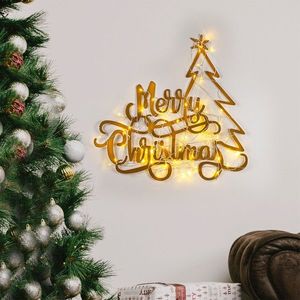 Decoratiune de luminoasa XMASGOLD-008, Tanelorn, 62x60 cm, metal, auriu imagine