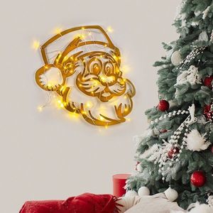 Decoratiune de luminoasa XMASGOLD-014, Tanelorn, 61x59 cm, metal, auriu imagine