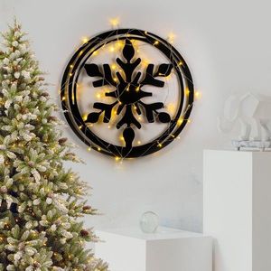 Decoratiune de luminoasa XMASBLACK-020, Tanelorn, 62x56 cm, metal, negru imagine