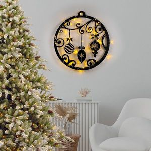 Decoratiune de luminoasa XMASBLACK-028, Tanelorn, 60x64 cm, metal, negru imagine