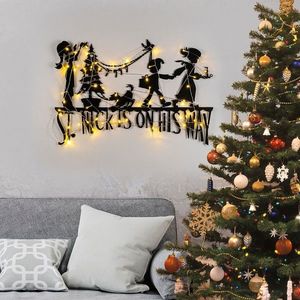 Decoratiune de luminoasa XMASBLACK-011, Tanelorn, 70x74 cm, metal, negru imagine