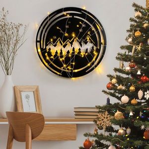 Decoratiune de luminoasa XMASBLACK-019, Tanelorn, 61x61 cm, metal, negru imagine